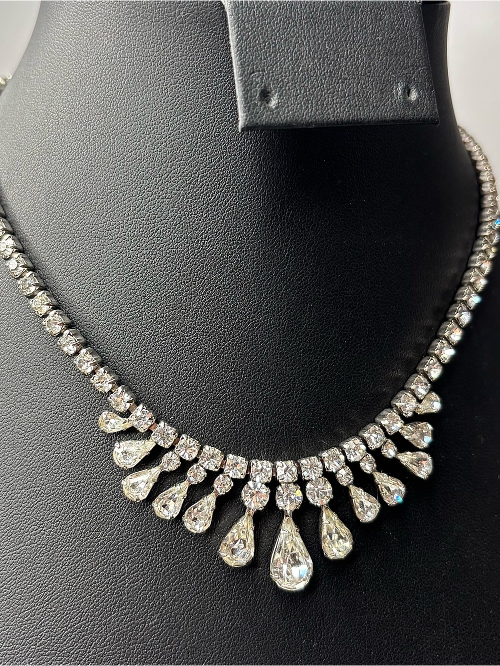 Vintage Sherman Rhinestone Choker Necklace